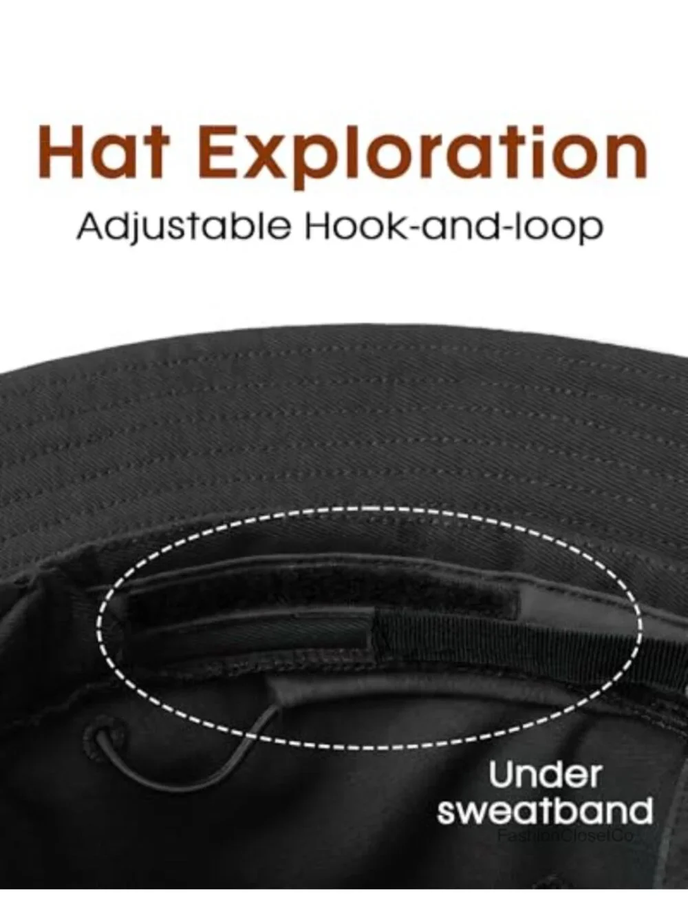 Washed Cotton Packable Bucket Hat with Adjustable Chin Strap Sun Hat for Women